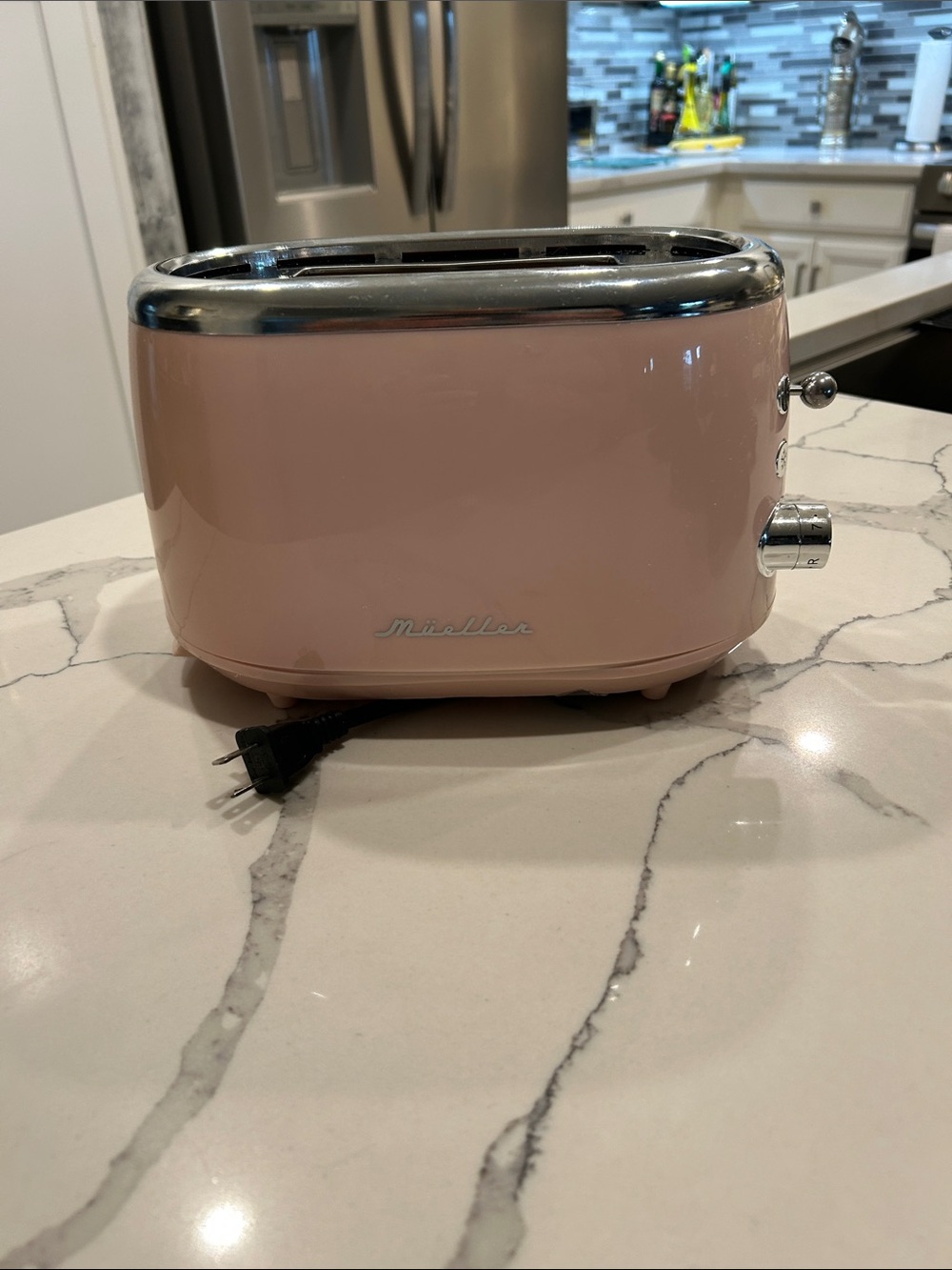 Middler Pink 2-Slice Toaster by Middler - Retro Gloss Finish